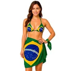Canga Bandeira Do Brasil Copa Do Mundo Grande 140x90cm