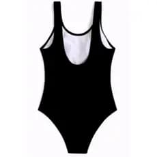 Maio de Suplex Forrado Preto Roupa de Banho Piscina Parque Aquático