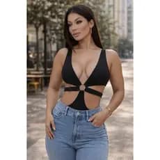 Body Feminino Cavado Suplex Premium | Pode Usar como Maiô