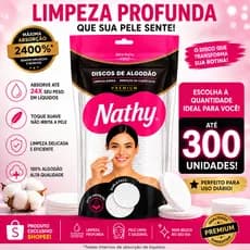 Disco de Algodão Limpeza Facial Remover Maquiagem e Esmalte