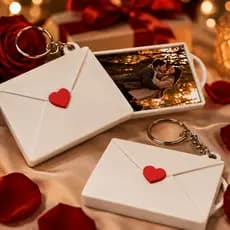 Chaveiro Envelope Romântico Porta Foto Presente Dia dos Namorados Namorada Esposa Surpresa Amor
