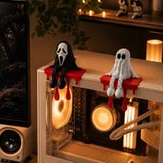 Fantasma Articulado Kit 2 Unidades Geek Gamer Decorativo | Halloween Colecionável | Presente Criativo