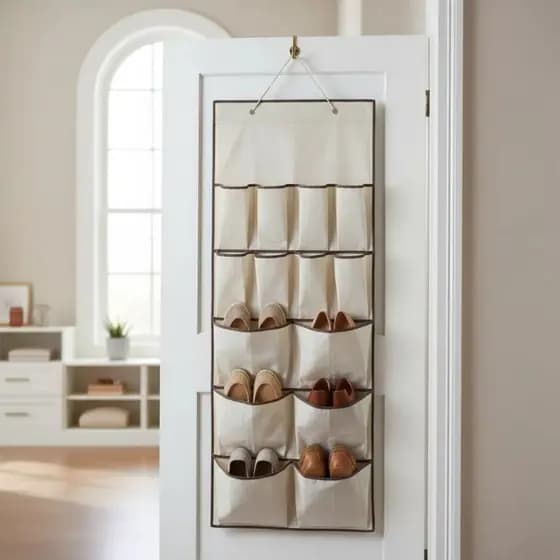 Sapateira Com 20 Divisórias Armazenamento Sapatos Porta Closet Perdurável Espaço Tecido Resistente