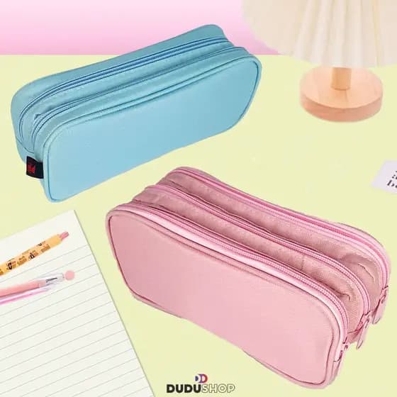 Estojo para Lápis Necessarie Porta Lápis Escolar Estojo Ziper Duplo Grande 3 Ziper Material Escolar