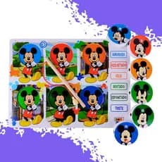 Pescaria Divertida Disney Mickey Minnie Vara Imã Infantil Motor Encaixe Emoções Cores