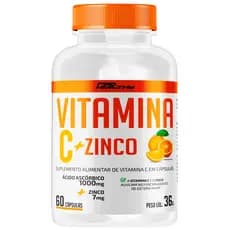 Vitamina C 1000mg + Zinco 7mg - Pote 60 Cápsulas - Pro Healthy