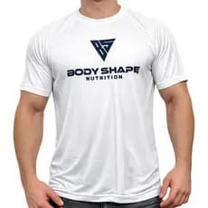 Camiseta Body Shape Branca Dryfit Ideal para Pratica de Esportes