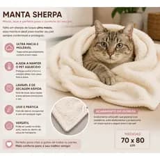 Kit Manta quentinha para cães e gatos em sherpa macia e felpuda Promoção