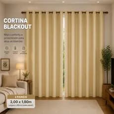 Cortina Blackout PVC 2,20 x 1,40 - Bloqueia 100% Luz, Impermeável, Fácil Instalação