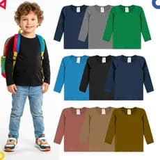 Kit 4 Blusas Térmicas Infantil Masculina Manga Longa Segunda Pele Forrada para Inverno