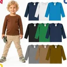 Kit 2 Blusas Térmicas Infantil Masculina Manga Longa Segunda Pele Forrada para Inverno