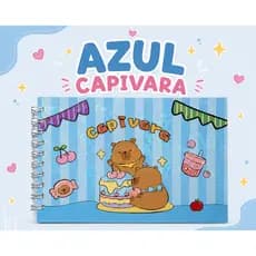 Livro De Colorir Infantil Capivara 50 Páginas De Pintar Caderno De Desenho Capa Dura E Flexível