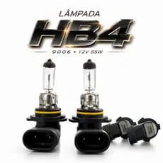 Kit Par Lâmpada HB4 9006 Halógena 12V 55W Farol Baixo Automotiva