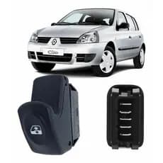 Botao Interruptor Vidro Elétrico Clio 1999 Ate 2012 Simples Ambos lados