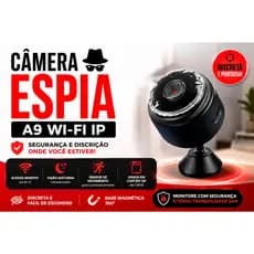 Mini Câmera Espiã A9 WiFi HD Sensor Movimento Visão Noturna