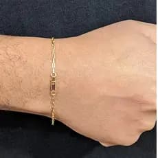 Pulseira Fininha Masculina Banhada A Ouro 18k