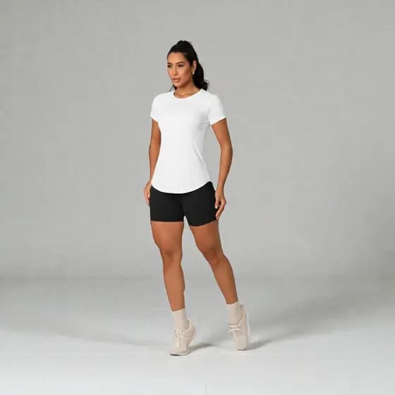 Camisa Baby Look Feminina Poliamida Tamanhos P ao GG Branca Preta Verde  Azul Moda Fitness Casual