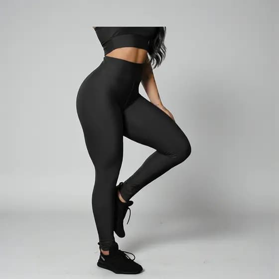 Calça Legging Feminina Fitness Suplex Cós Alto Compressão Modeladora para AcademiaTreino e Dia a Dia