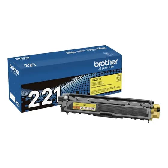 Brother TN-221Y Amarelo – Toner Original HL-3140CW, HL-3170CDW, HL-3180CDW, MFC-9130CW, MFC-9330CDW, MFC-9340CDW.