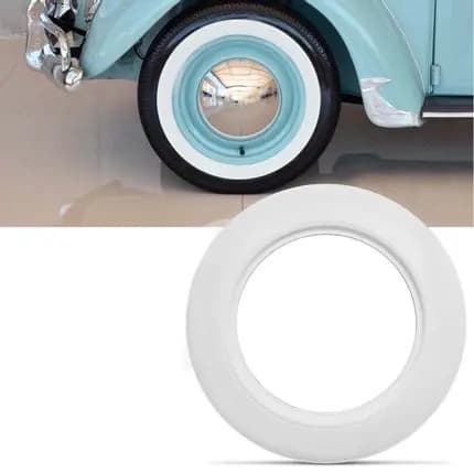 Jogo 4 Faixa Banda Branca Larga para Pneus Automotiva Aro 14" 15" 16"