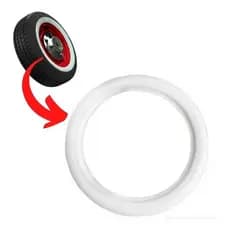2 Faixas Branca Banda Estreita para Pneus Automotiva Aro 13" 14" 15" 16"