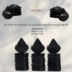 Kit com 10 Esponjas de Maquiagem Veludo Puff em formato de Triângulo – Toque Suave e Perfeito