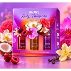 Kit Presente Bauny Body Splash Miniaturas 3 Unidades Perfume Corporal Feminino