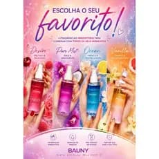 Body Splash Bauny Original - Vanilla, Desire, Pure Mist e Ocean 170 ML Dia a Dia Perfume Corporal
