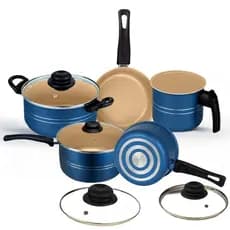 Kit de 5 peças antiaderente (inclui canecão nº14) – Cor Azul