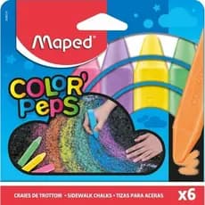 Giz de Cera de Chão 6 Cores - Color Peps Maped