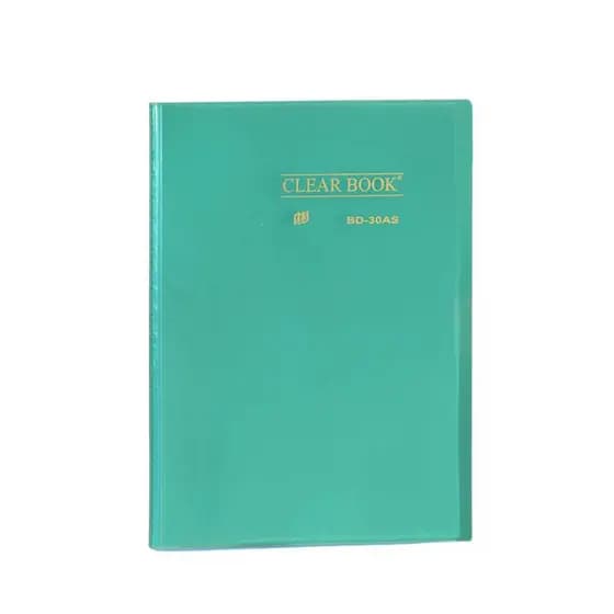 Pasta Catálogo 30 Folhas A4- Clearbook Transparente Verde Yes