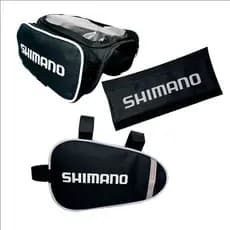 Kit bolsa de Quadro com Refletivo, Alforge com dois bolsos e visor de celular, Protetor de Quadro para Bicicleta.
