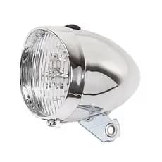Farol Led Cromado Retrô Tipo Dínamo Bike Vintage Mtb