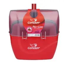 Pá de Lixo Articulada C/Tampa Caçamba Dispenser Móvel Condor