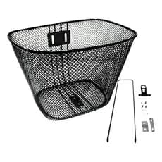 Cesta Para Bicicleta Tamanho Médio Com Haste e Suporte