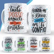 Caneca Frases Bíblicas Cristãs Evangélicas Versículos Presente