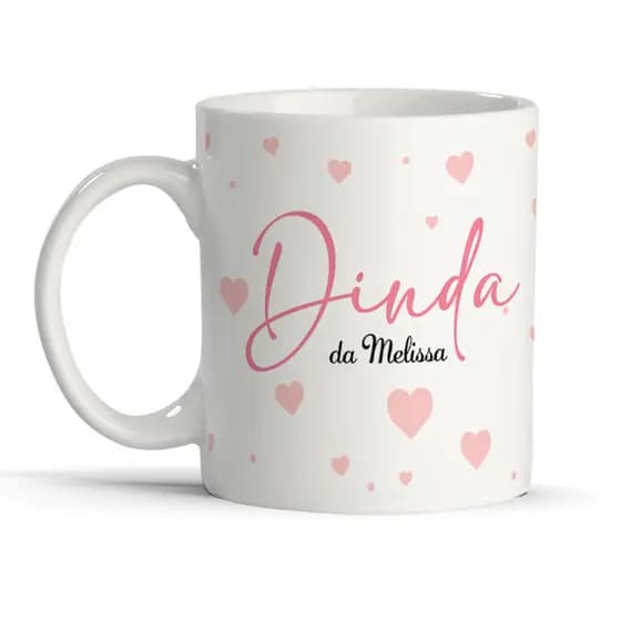 Caneca Padrinhos Batismo Presente Dindos Lembrança Dindo Dinda