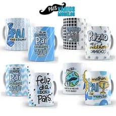 Caneca Dia dos Pais Premium Brilho Presente Para Pais Porcelana 320 ML
