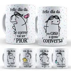 Caneca Frases de Mãe Engraçada Dia das Mães Flork Même Presente