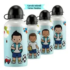 Garrafa Garrafinha de Alumínio Infantil Escola Personalizada Squeeze