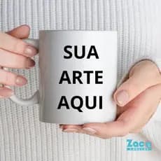 Caneca Porcelana Personalizada Sua Arte Foto Logo Nome 1 Unidade