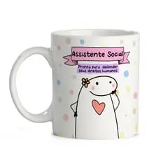 Caneca Assistente Social Feminina Frases Divertidas 320 Ml