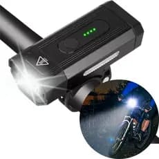 Farol Lanterna Bike 1800 Lumens Farol Super Potente C/ Alerta Lateral.