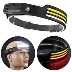 Lanterna de cabeça LED USB Sensor de movimento