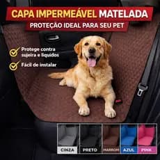 Capa Protetora de Banco para Pet Impermeável Matelada para Carro