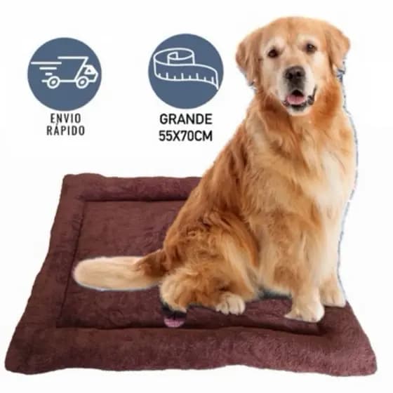 Colchonete Soft Mantinha Para cachorro Porte grande marrom 55 x 70 CM