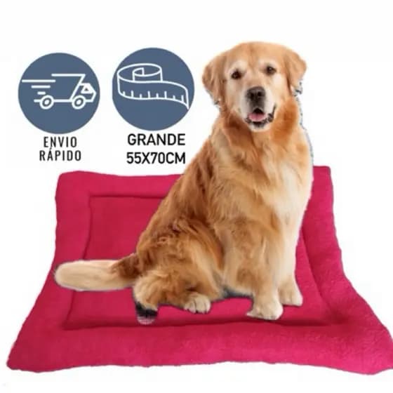 Colchonete Soft Mantinha Para cachorro Grande Porte grande Pink  55 x 70 Cm