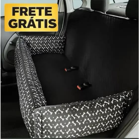Protetor Pet Gigante para Banco Veicular Traseiro Impermeável Com Zíper e Almofadas Laterais P/G/GG