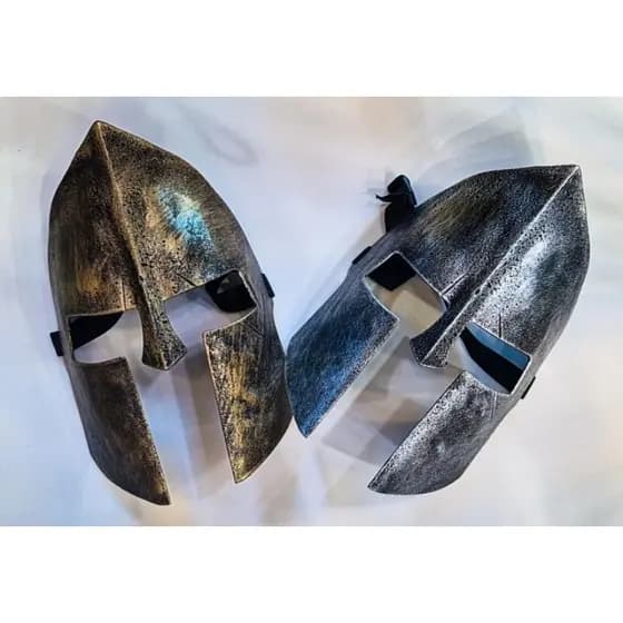 Máscara Gladiador Guerreiro Medieval Grego Espartano Fantasia Cosplay Halloween Carnaval Festa Adulto