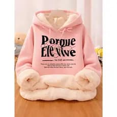 Moletom Pelúcia Lã de Carneiro Importado Masculino Feminino Frio Intenso Inverno Quentinho Prem